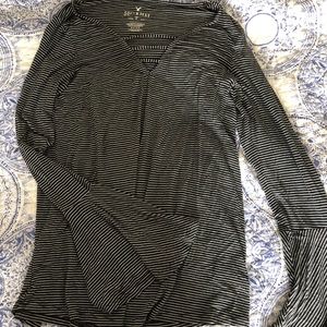 Striped American Eagle Long-Sleeve